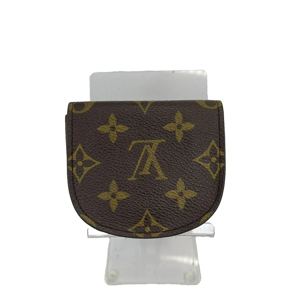 Authentic Louis Vuitton Monogram Porte Monnaie Gousset Coin Purse Wallet/110